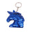 Flip Sequin Plush Rainbow Silver Unicorn Keychains For Backpack