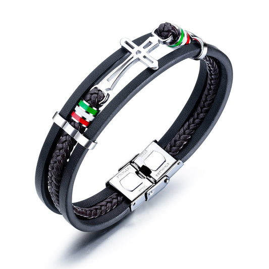 Fashion Leather Cross Bracelet(Limited Edition)