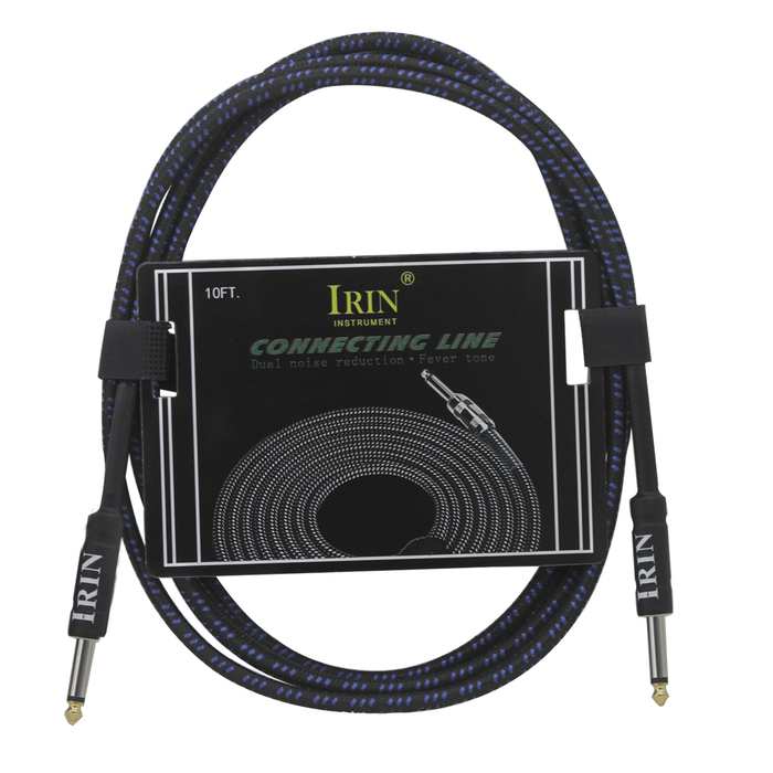 IRIN 6m/20ft 6.35mm Male to Male Straight Braided AMP Instruments Audio?Cable