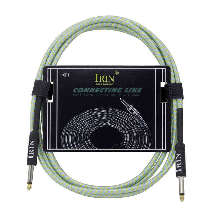 IRIN 6m/20ft 6.35mm Male to Male Straight Braided AMP Instruments Audio?Cable