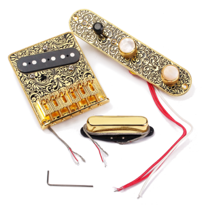 TL Guitar Bridge Single Coil Neck Pickup Volume Control Plate Circuit Set