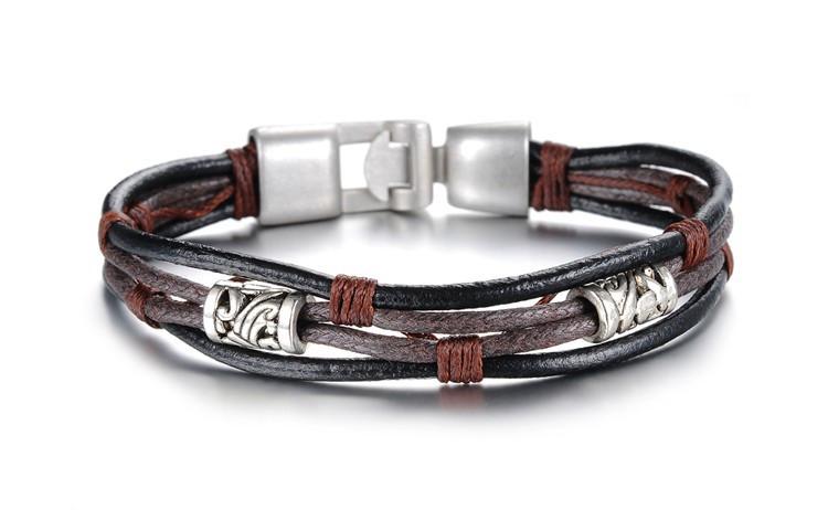 Handmade Genuine Leather Men's Bracelet - Florence Scovel - 2