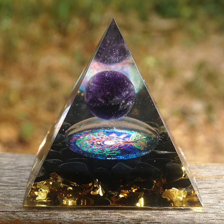 Orgonite Amethyst Crystal Pyramid