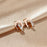 Women Geometry Square Round Crystal Stud Earrings Rose Gold Korean Charm Fashion Jewelry