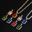 Iced Out Bling Gem Stones Pendant Necklace- Hip Hop Jewelry
