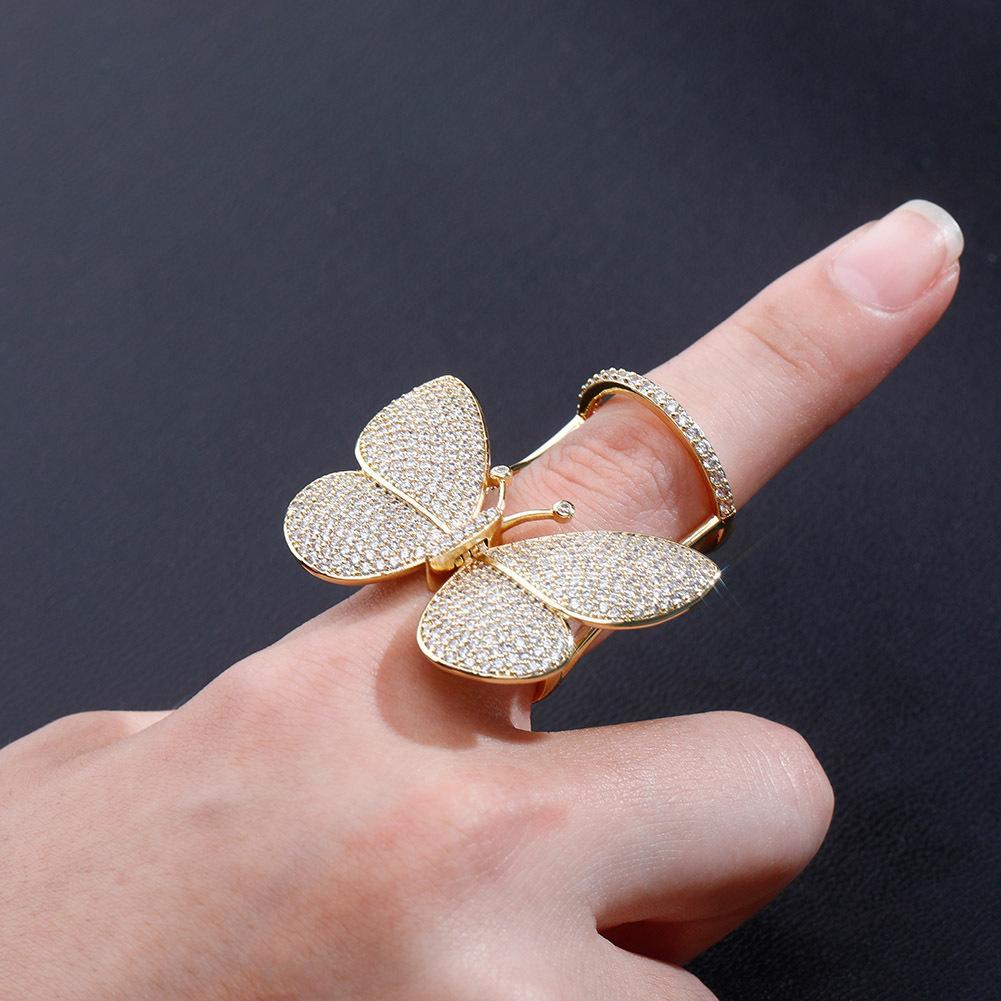 Hip Hop Butterfly Rings