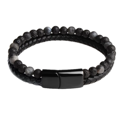 Beaded Natural Stone Bracelet for Men