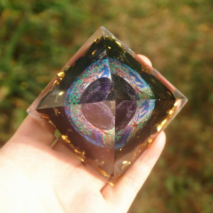 Orgonite Amethyst Crystal Pyramid