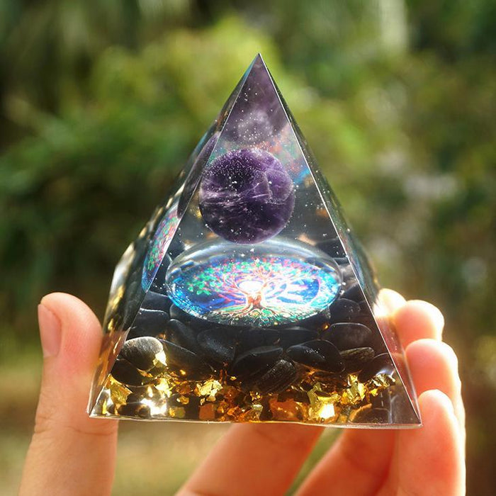 Orgonite Amethyst Crystal Pyramid
