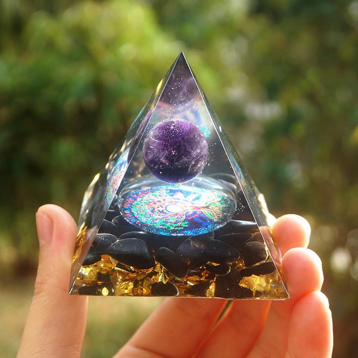 Orgonite Amethyst Crystal Pyramid