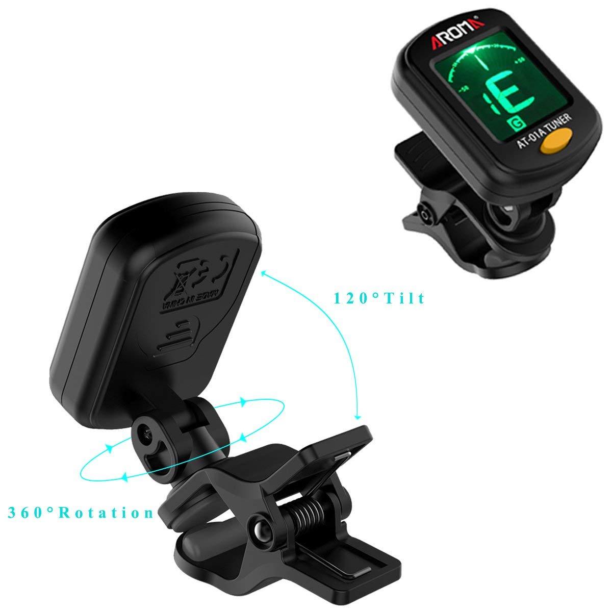 Digital clip on guitar tuner