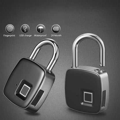 Fingerprint Padlock, Waterproof Keyless Anti-Theft Padlock