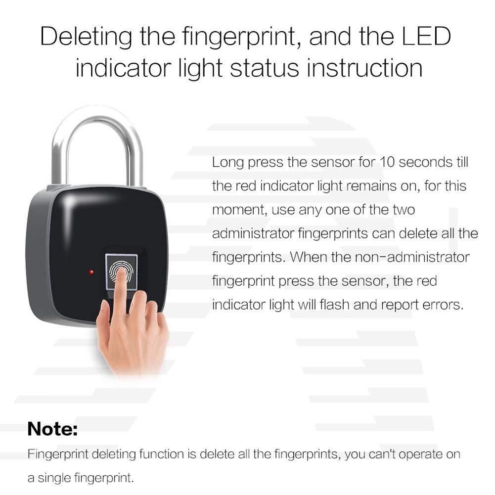 Fingerprint Padlock, Waterproof Keyless Anti-Theft Padlock