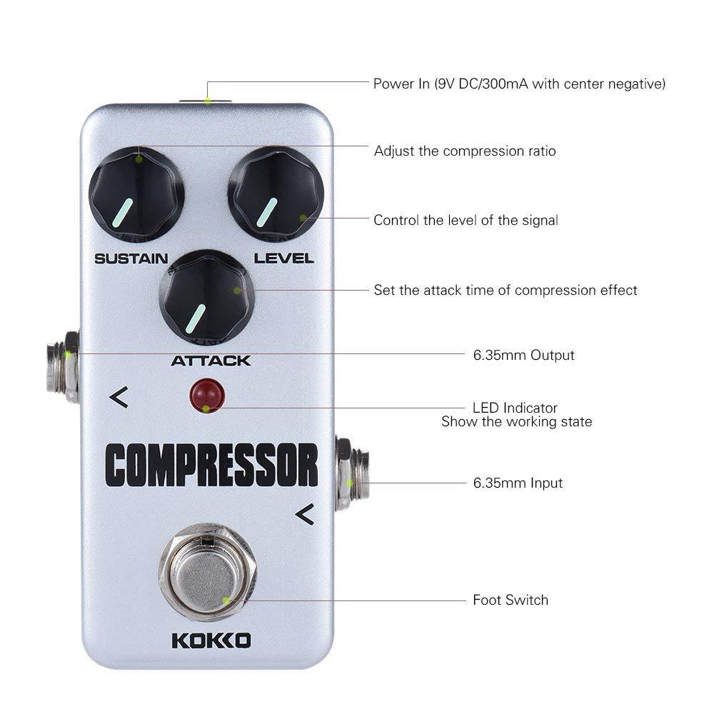 KOKKO FCP-2 Compressor Portable Guitar Effect Pedal