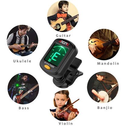 Digital clip on guitar tuner