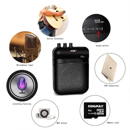 AROMA AG-03M Portable Charging Mini Guitar Amplifier