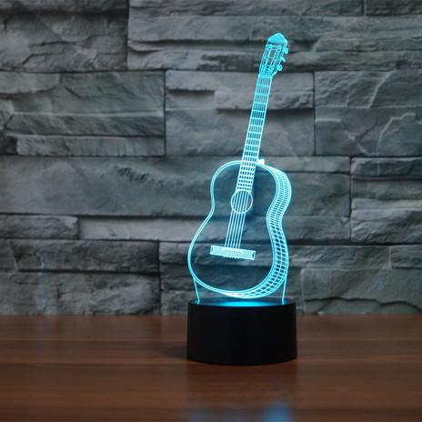 Guitar 3D Illusion Lamp - Lampeez