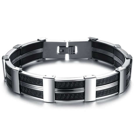 Dark Maze Stainless Steel Men's Bracelet - Florence Scovel - 1