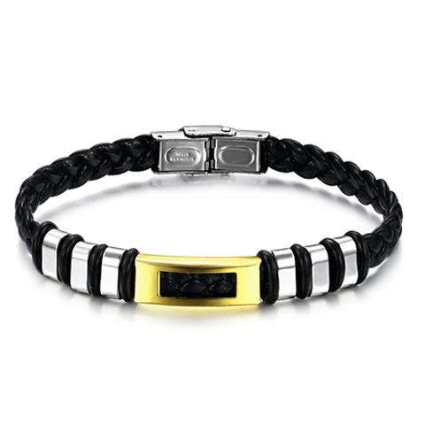 Golden Zebra Stainless Steel Men's Bracelet - Florence Scovel