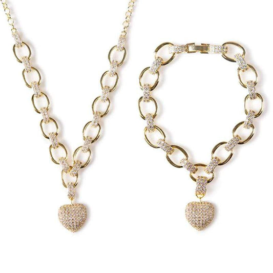 The Heart Pendant Jewelry Set