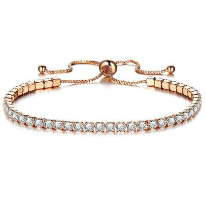 Crystal Bracelet Luxury Micro-inlaid Zircon Bracelet Ladies Simple Adjustable Hand Jewelry Fashion Bracelet