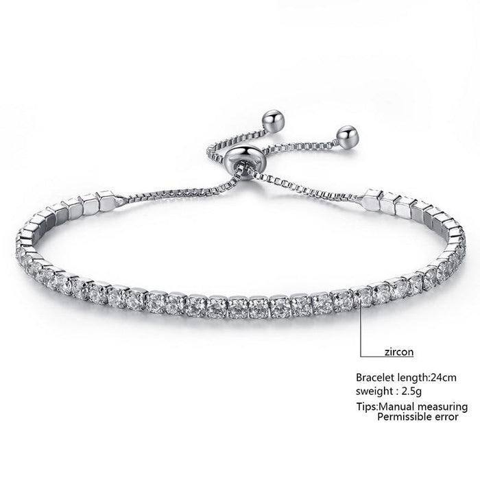Crystal Bracelet Luxury Micro-inlaid Zircon Bracelet Ladies Simple Adjustable Hand Jewelry Fashion Bracelet