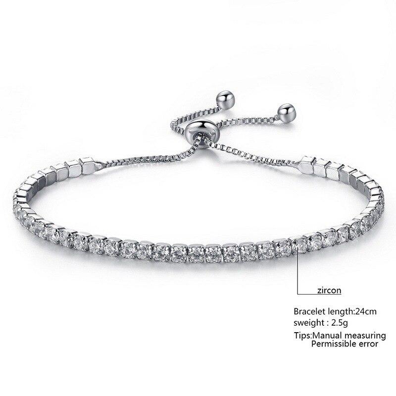 Crystal Bracelet Luxury Micro-inlaid Zircon Bracelet Ladies Simple Adjustable Hand Jewelry Fashion Bracelet