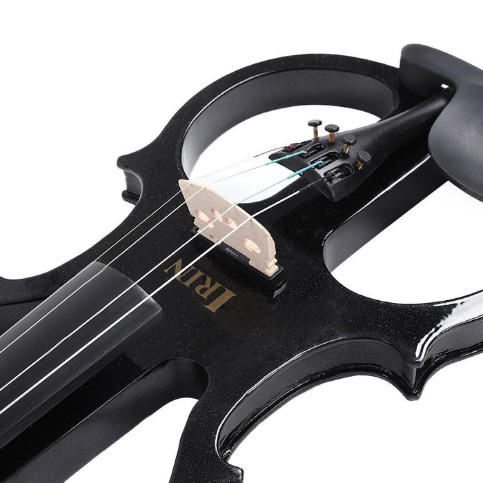 Maple Wood 4/4 Electric Violin Fiddle with Bow Headphone Audio Cable Accessories