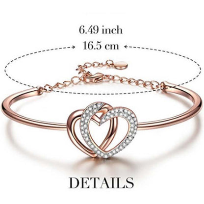 Twin Hearts Adjustable Bracelet