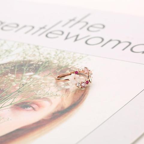 Happy Butterfly & Rose Ring