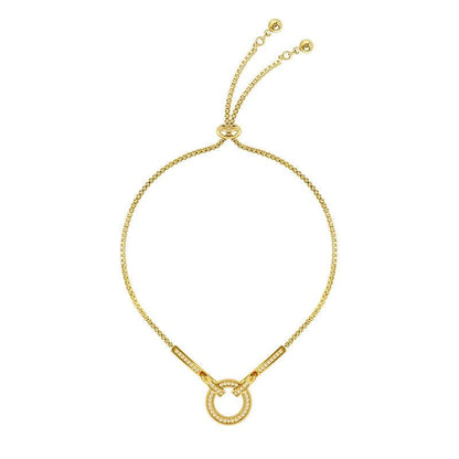 Fashionable Simple AAA Cubic Zirconia Pendant Bracelet for Woman Round Shiny Crystal Korean Bangle Female