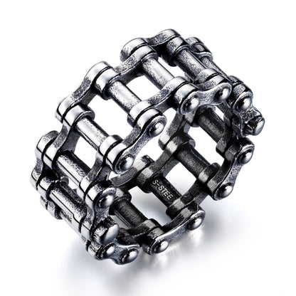 Stainless steel motorcycle chain ring bracelet