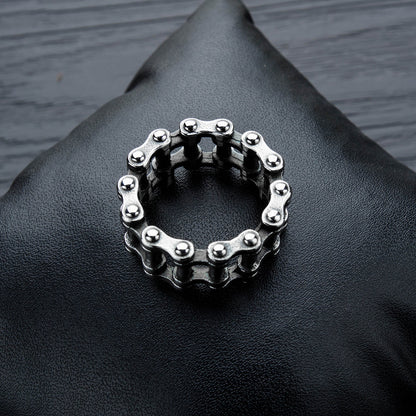 Stainless steel motorcycle chain ring bracelet