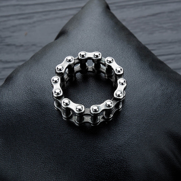 Stainless steel motorcycle chain ring bracelet