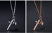 Fashion Love Cross Necklace Titanium Steel Plated Rose Gold Clavicle Necklace Women