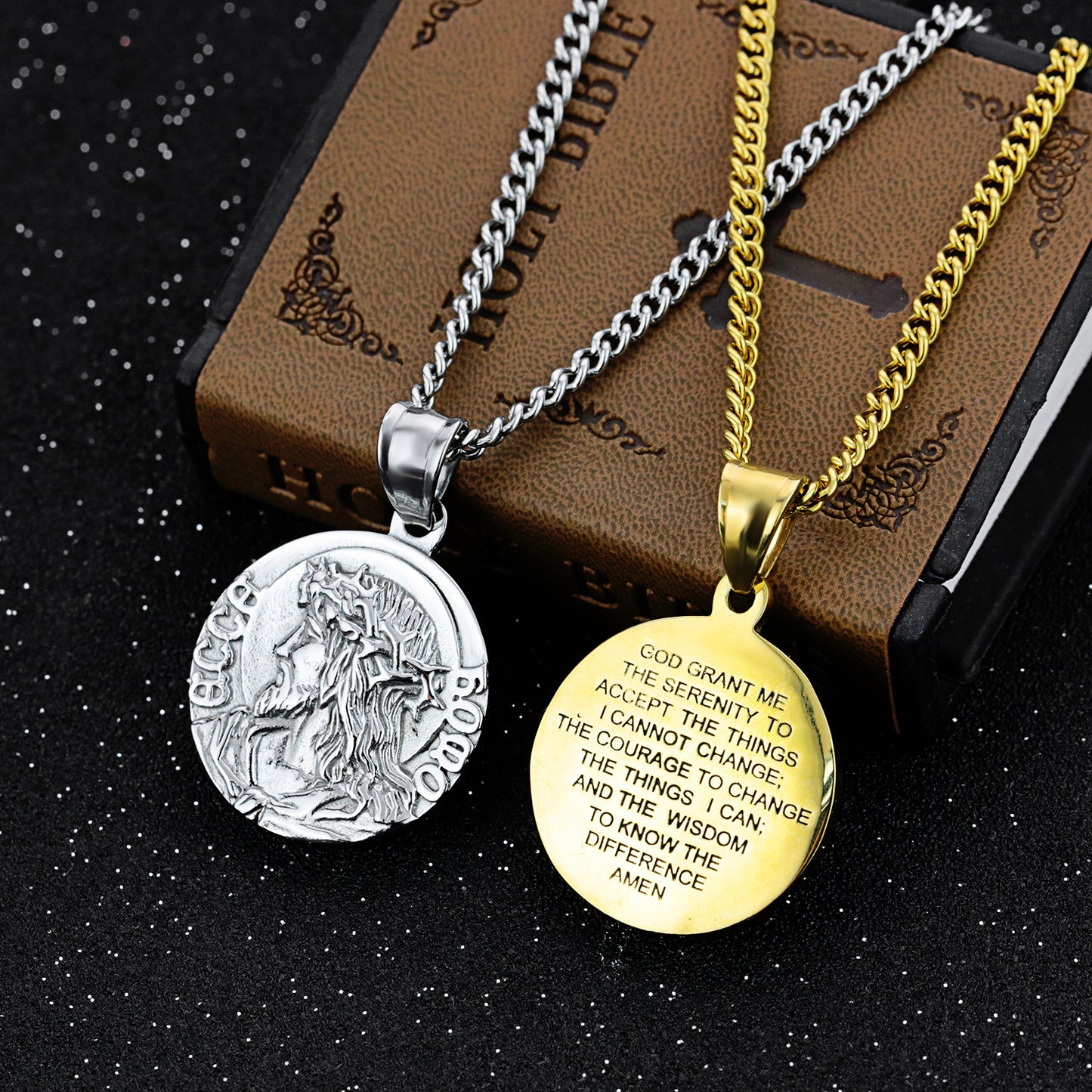 Jesus Jingyuan brand titanium steel men's pendant