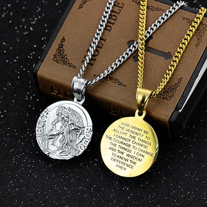 Jesus Jingyuan brand titanium steel men's pendant