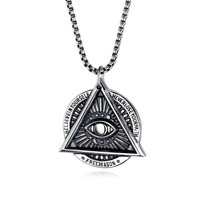 Freemason Demon Eye Necklace Men