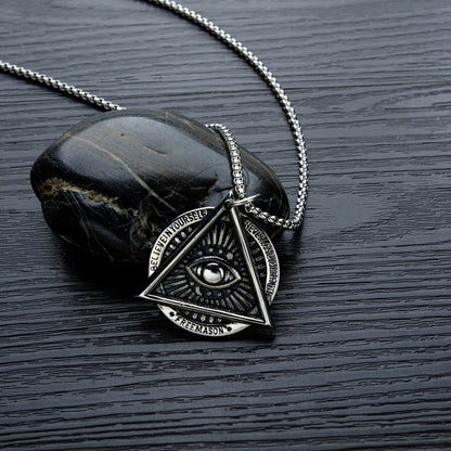 Freemason Demon Eye Necklace Men