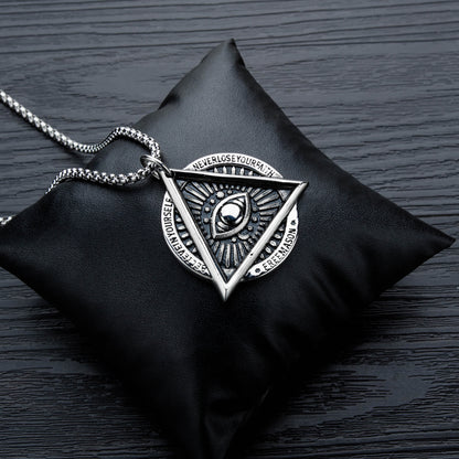 Freemason Demon Eye Necklace Men