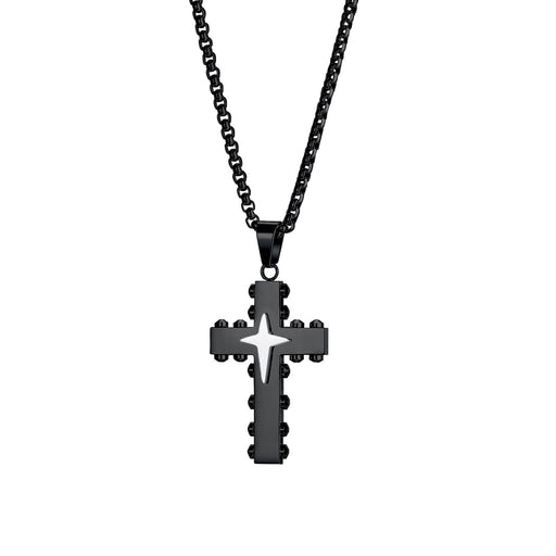 Personalized Titanium Steel Crucifix Pendant Stainless Steel Street Hip Hop Man Necklace