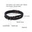 Black Steel Beaded Leather Bracelet
