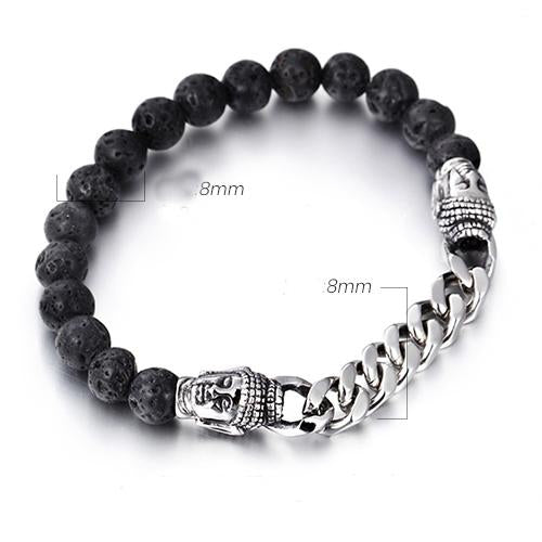 Buddha Lava Stone Bracelet