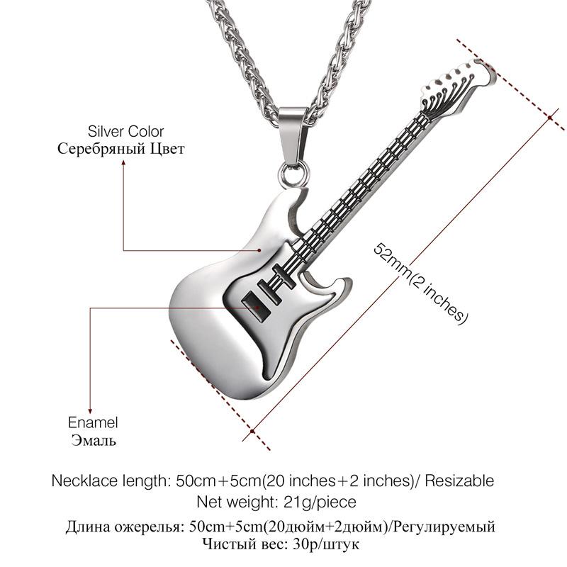 Unique Guitar Pendant Necklace