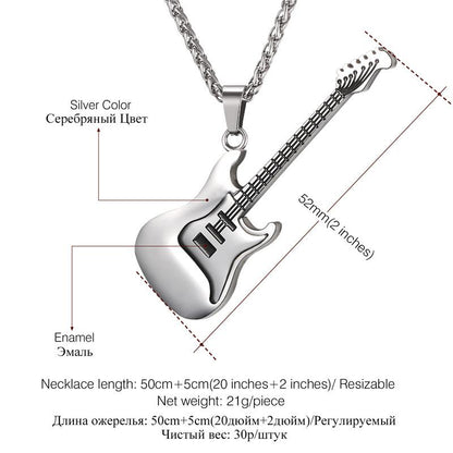 Unique Guitar Pendant Necklace