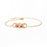 Women Slim Chain Link Bracelets Crystal Stainless Steel Designer Charms Rose Gold Lady Elegant