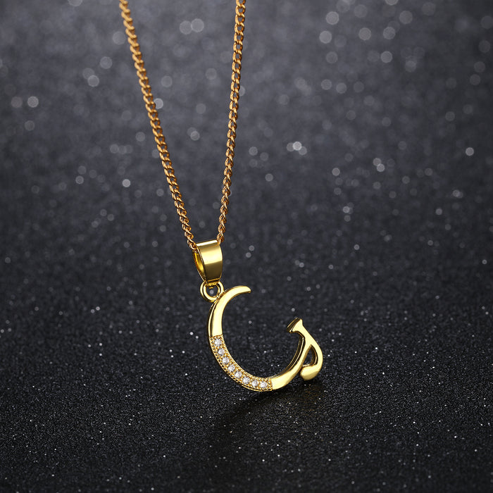Simple personality letter necklace classic ladies clavicle chain