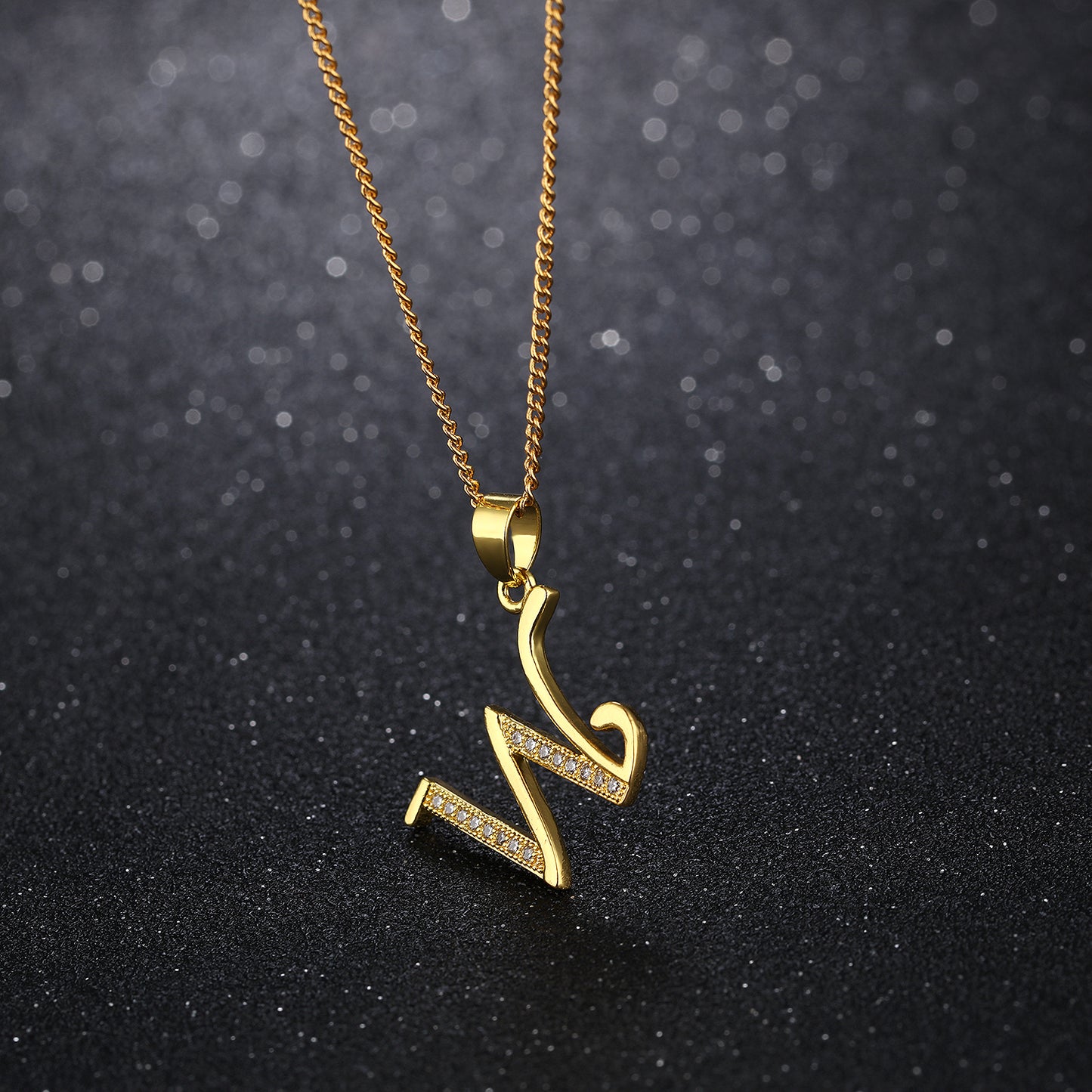 Simple personality letter necklace classic ladies clavicle chain