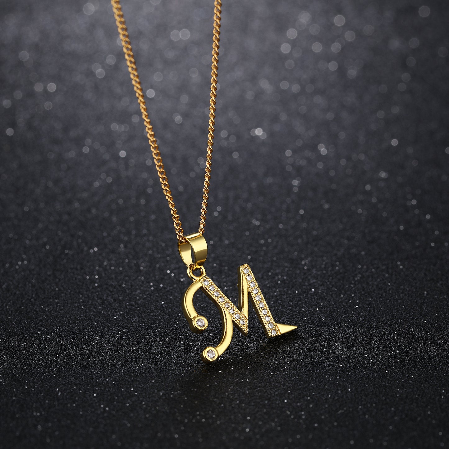 Simple personality letter necklace classic ladies clavicle chain