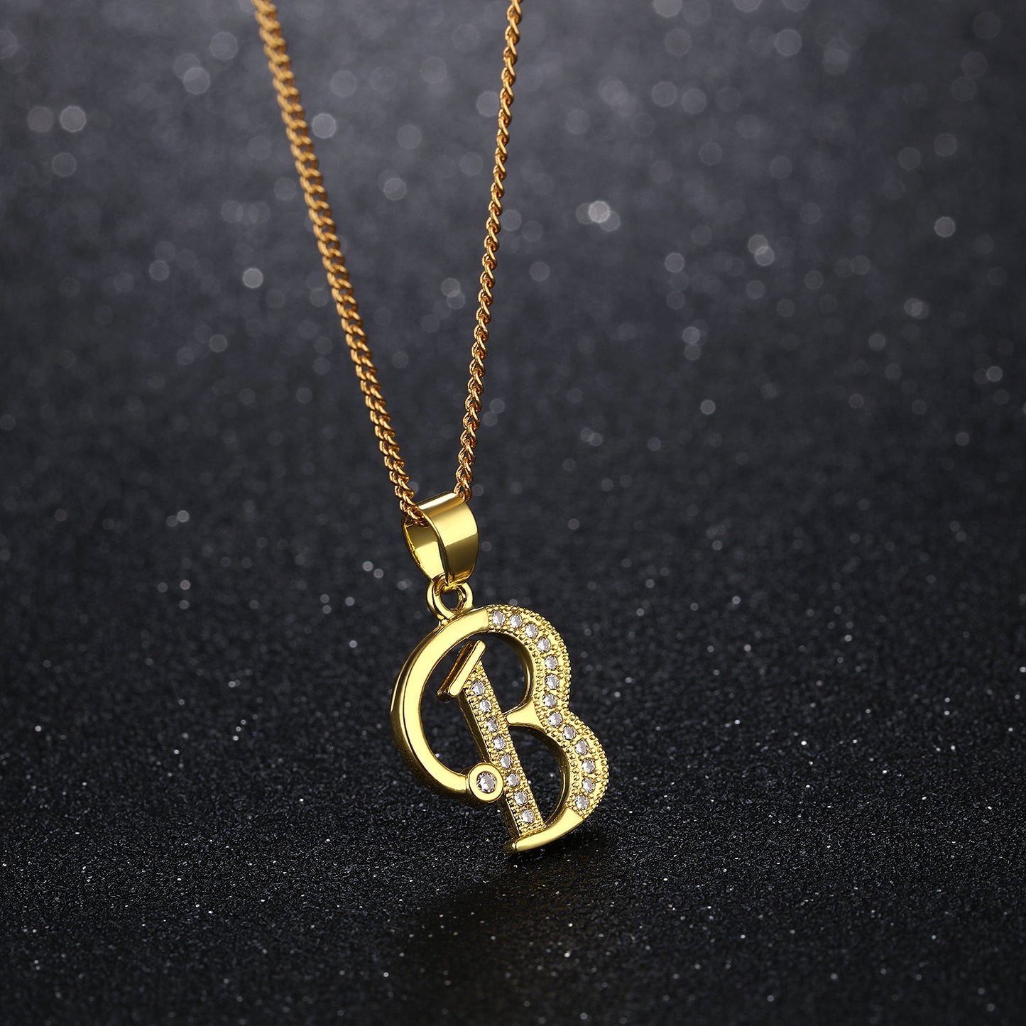 Simple personality letter necklace classic ladies clavicle chain